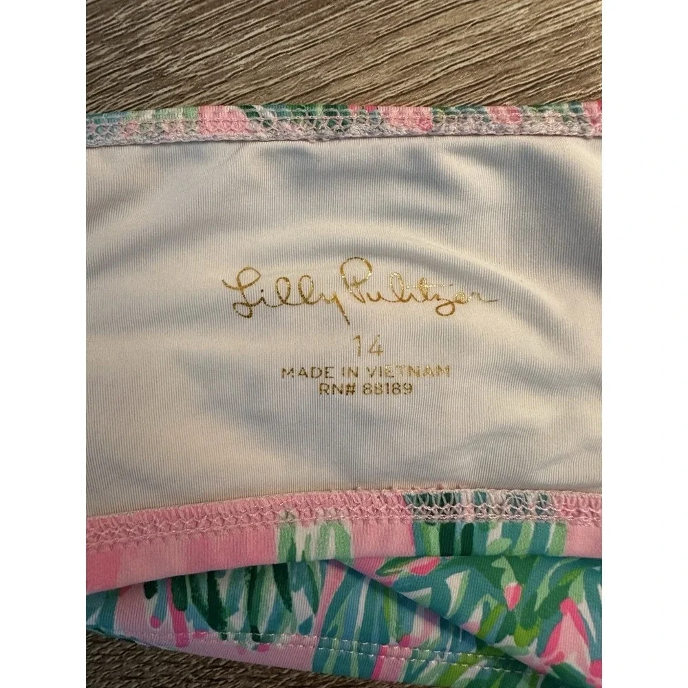 Lilly Pulitzer Swim Top Girls‎ Size 14 Janessa Pink Blossom Suite Views Print